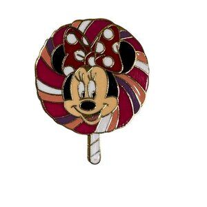 Disney Minnie Mouse Trading Pin Lollipop Swirl Brooch Jewelry Accessories Badge